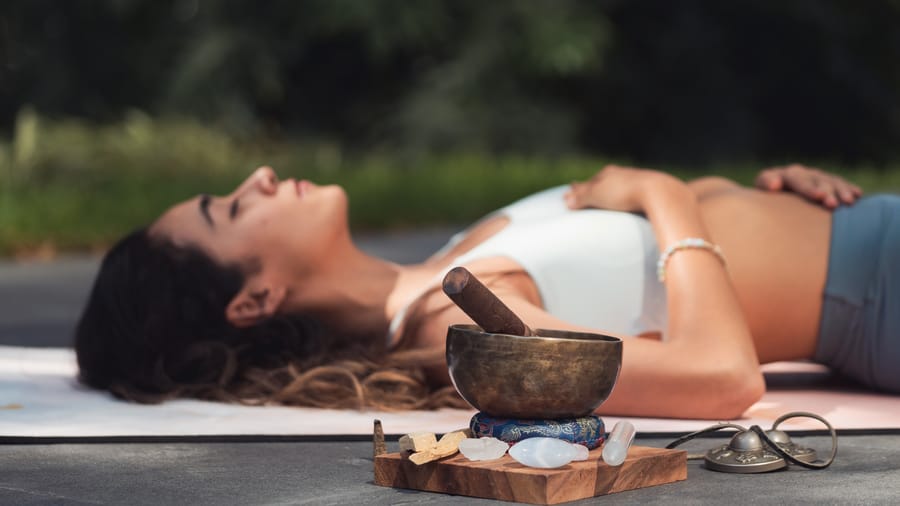 Sound Therapy — Tibetan bowls, gongs and shamanic drums for deep relaxation.